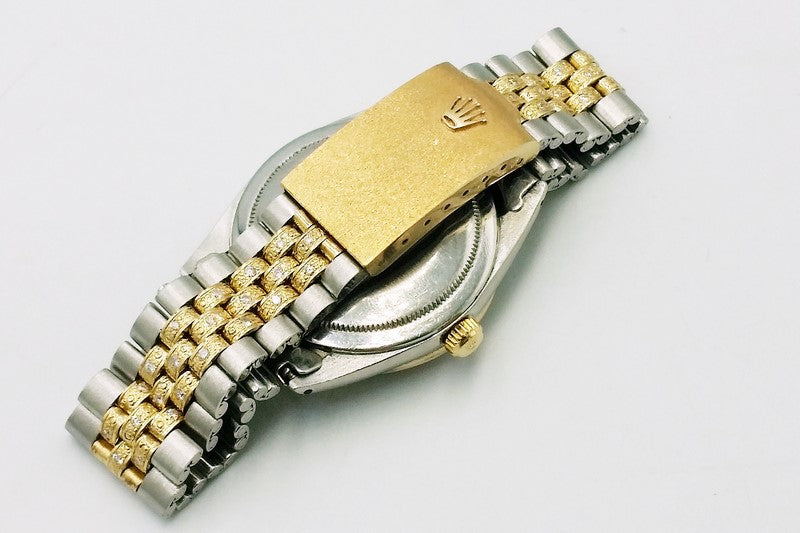 diamond and real gold rolex watch bracelet