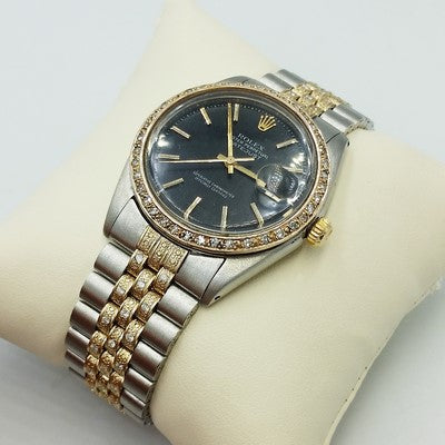 full iced out diamond rolex watch