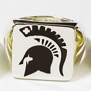 spartan hemet silver ring