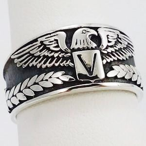 silver monogram signet ring