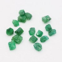 rough emerald stones