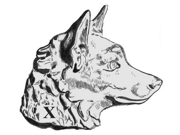 French platinum dog's head mark