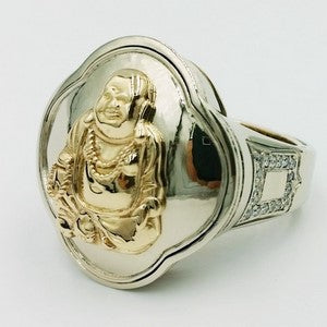 buddhist gold signet ring