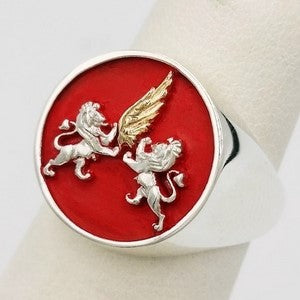 gold and silver family creat ring