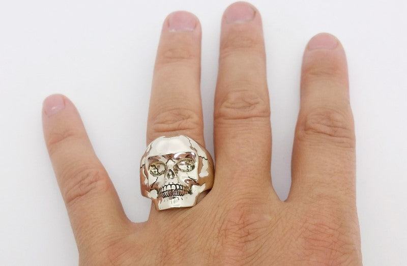 gold biker ring custom made