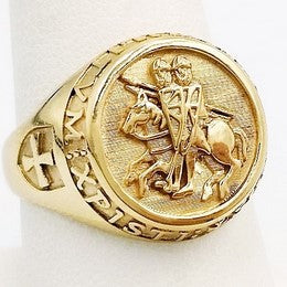 templar ring in 18k gold