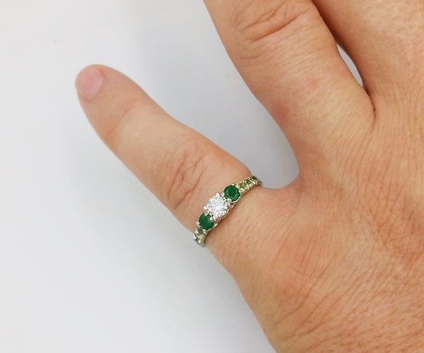 emerald engagement ring custom made