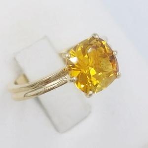 natural yellow sapphire ring