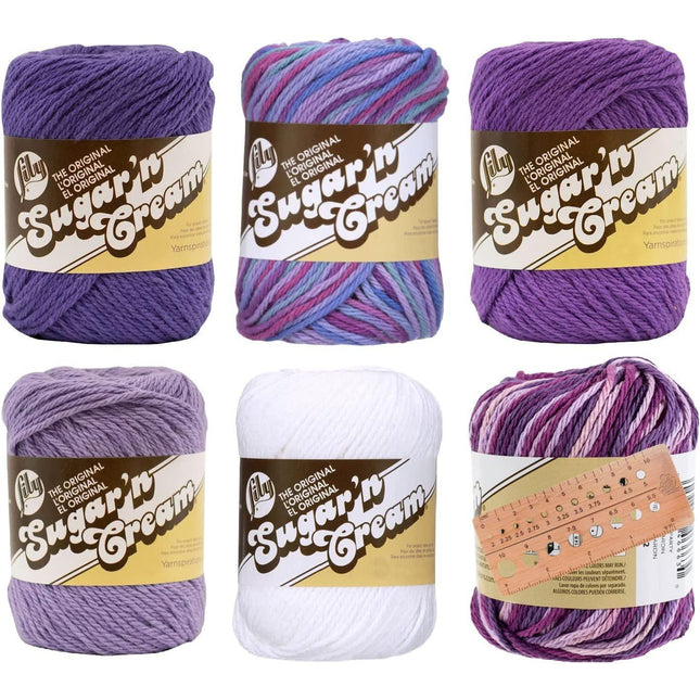 Lily Sugar'n Cream The Original Yarn, Soft Violet, 2.5oz(71g
