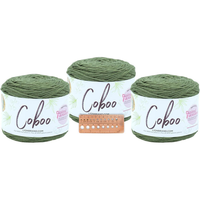 3 Pack) Lion Brand Yarn Coboo Bamboo Yarn, Beige - Yahoo Shopping