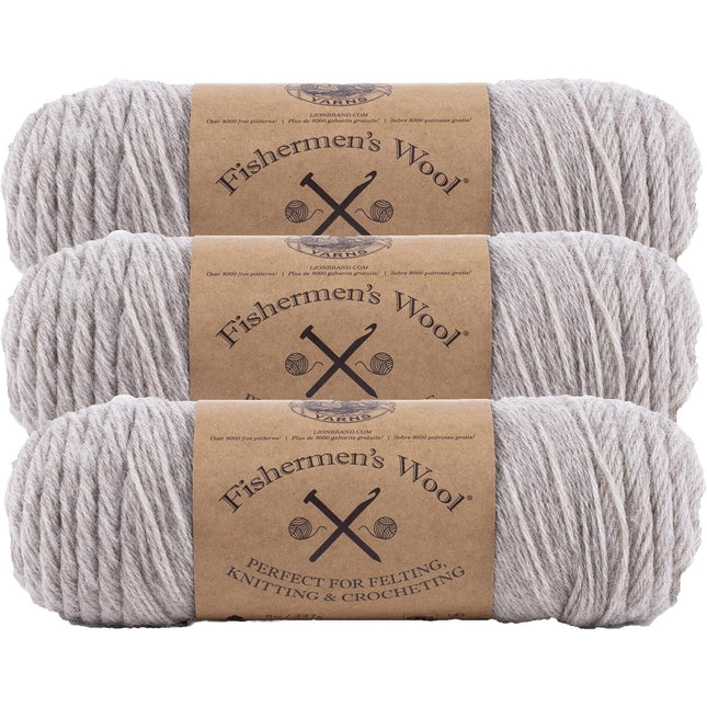  Lion Brand Wool-Ease® Yarn - 6 Pack with Needle Gauge - 620-099  (Fisherman)