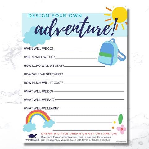 Wanderwild Design Your Own Adventure Free Printable