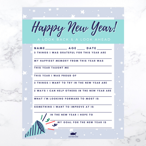 Wanderwild Happy New Year Printable for families