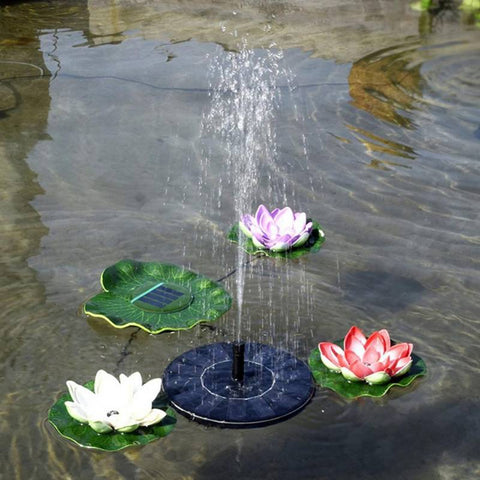 FONTAINE SOLAIRE EXTÉRIEUR FLOTTANTE - JET D'EAU POUR BASSIN DE JARDIN