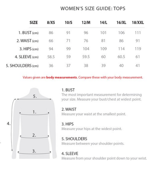 Size Chart Toorallie – United By Wool