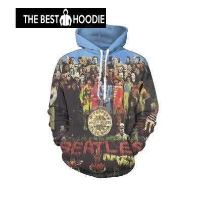 beatles zip up hooded sweatshirt
