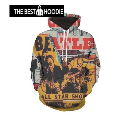 beatles zip up hooded sweatshirt