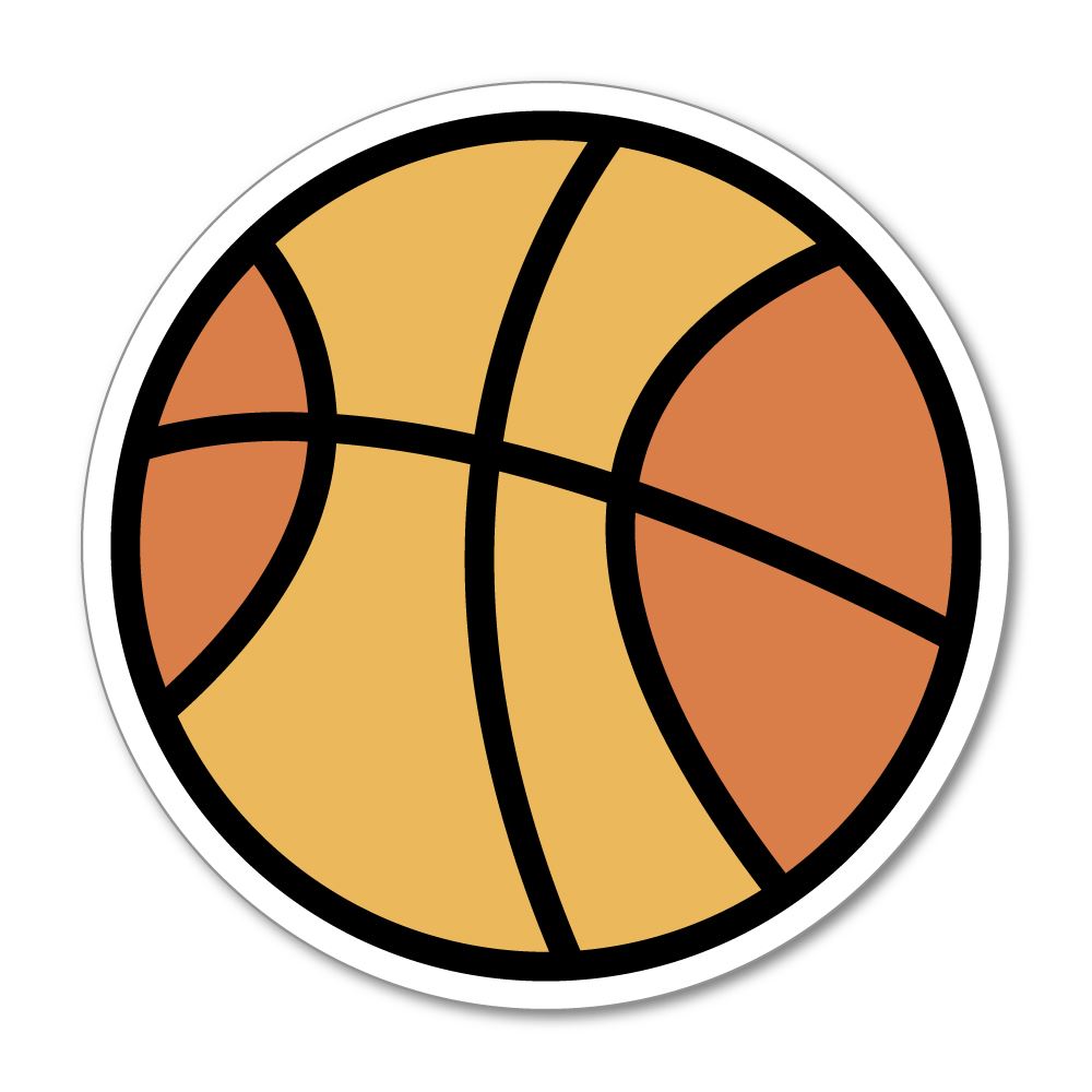 Basket Ball Sticker Decal | Sports Stickers - Sticker Collective