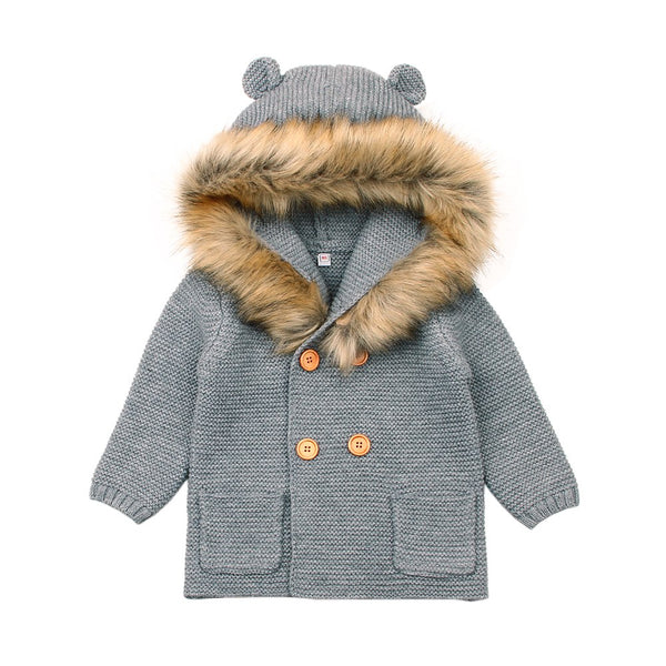 baby boy coat with fur hood