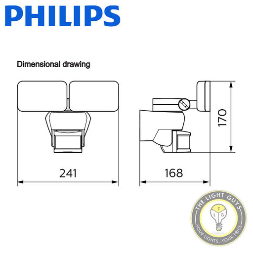 philips smartbright led motion sensor floodlight 2x15w