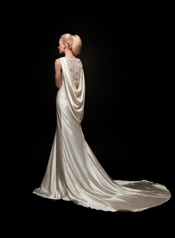 Thea Satin Crepe Back Bridal Gown