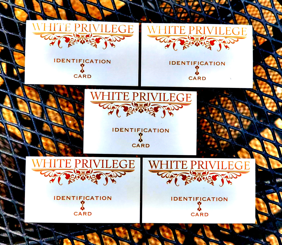 White Privilege Card Template