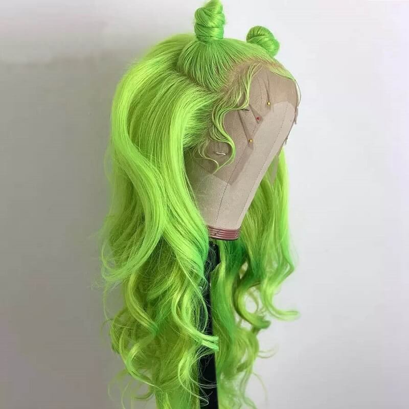 lime green wig