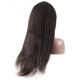 Kinky Straight Half 13x4 Lace Front Human Hair Wig Pre Plucked With Baby Hair For Women
