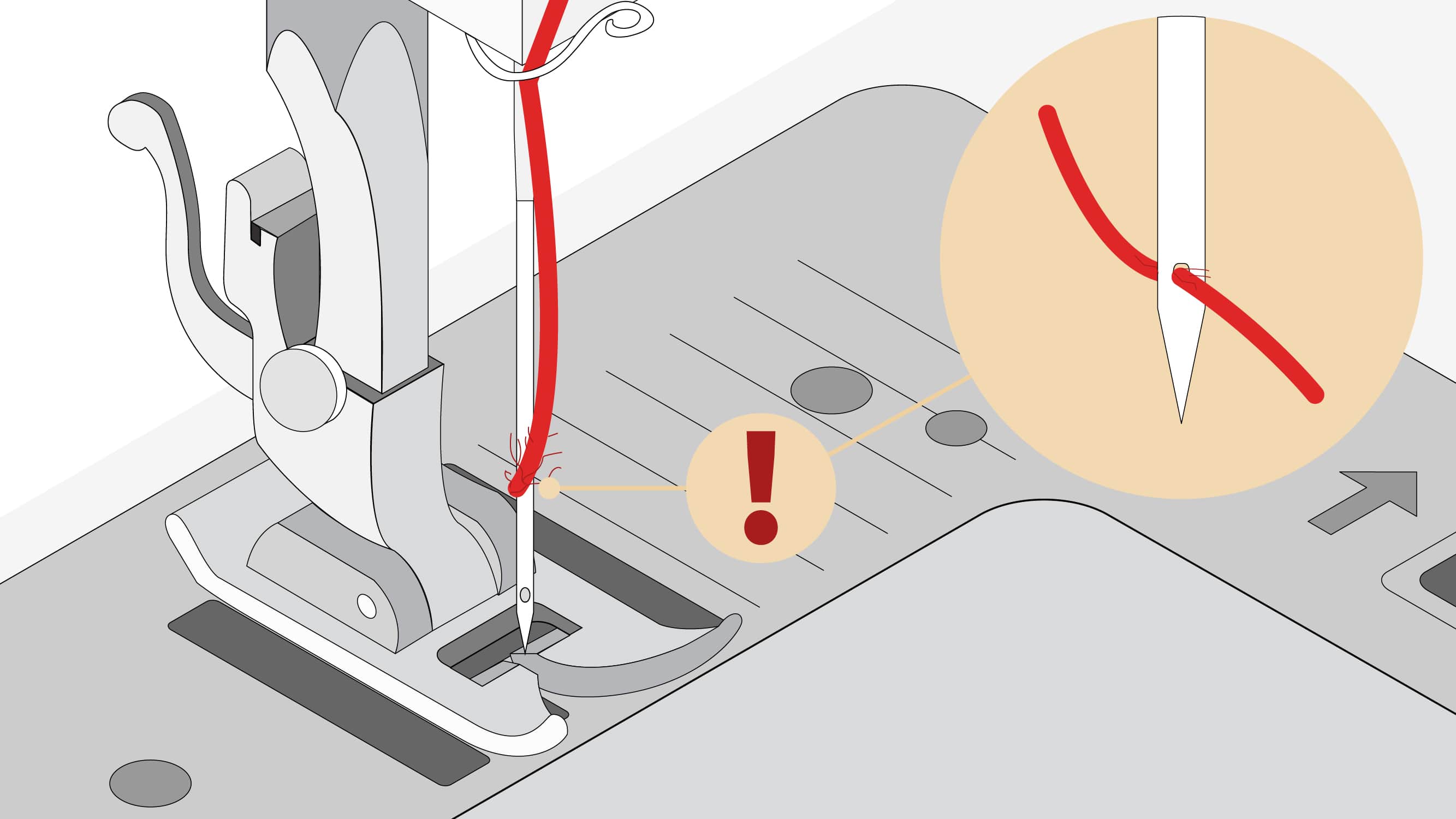If the upper thread is too thick, it may break when sewing | Sewing tutorial © Singer® Hong Kong
