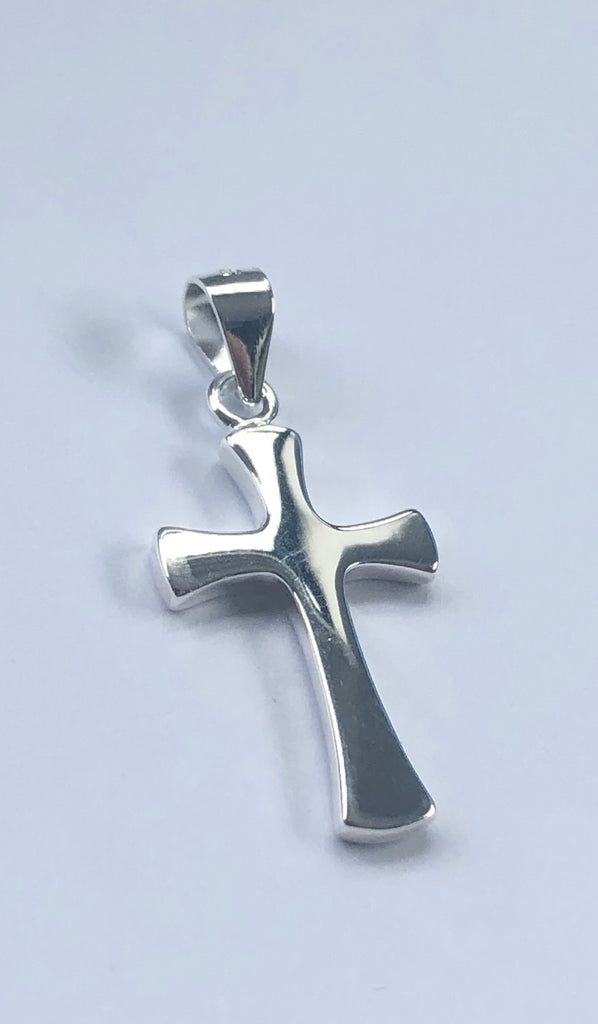 Sterling Silver Cross Pendant 28mm x 13mm - 002 – Stonex Jewellers