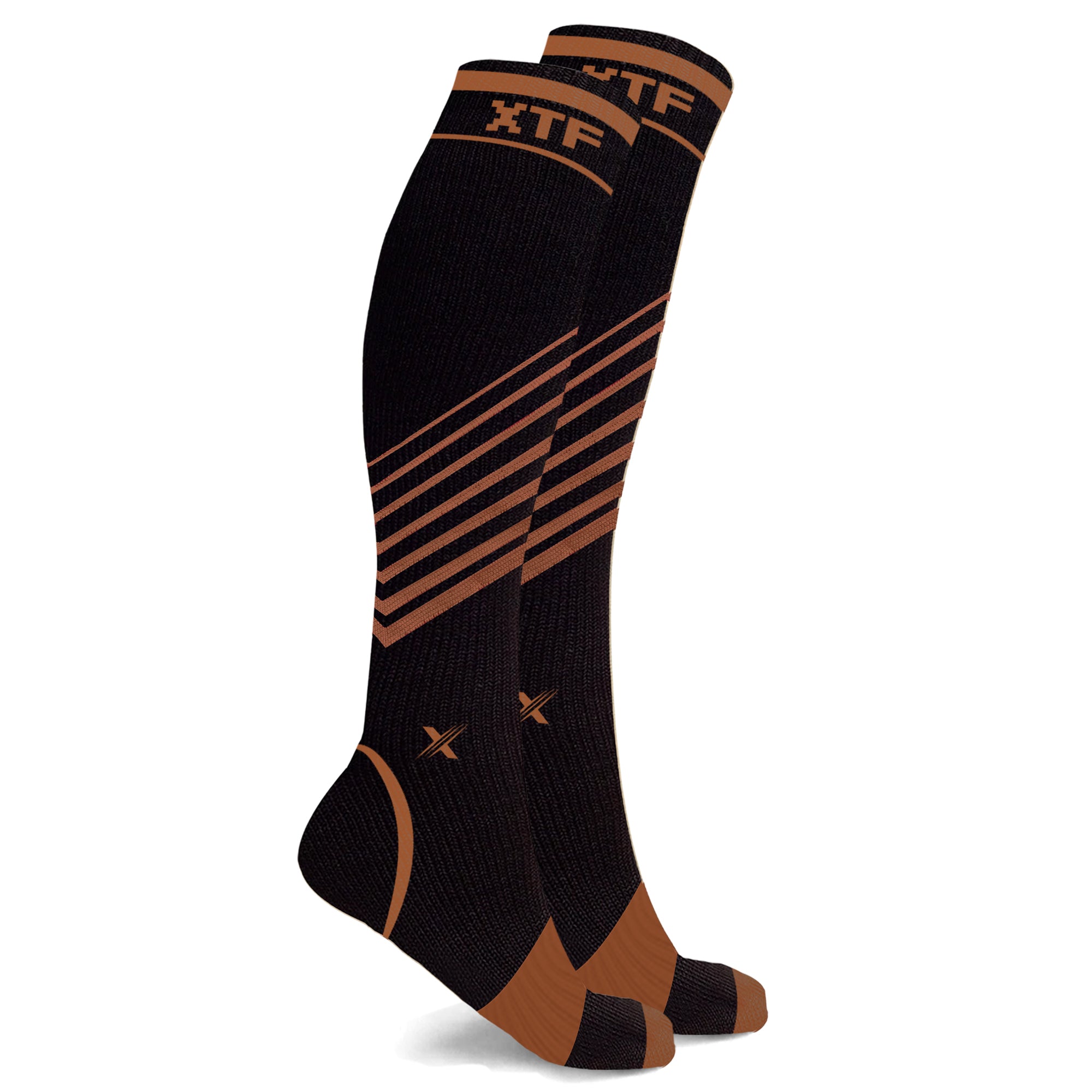 COPPER COMPRESSION STRIPED KNEE-HIGH SOCKS | Extreme Fit