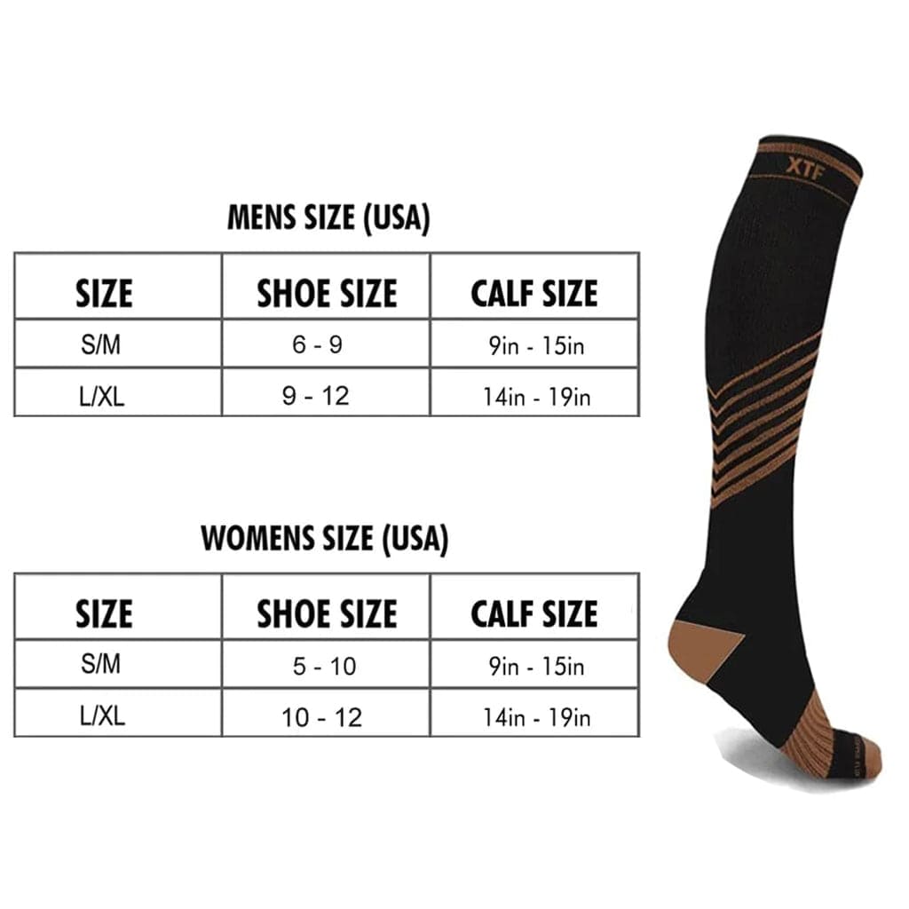 COPPER FLUX™ ULTRA V-STRIPED ENERGIZING SOCKS (6-PAIRS) | Extreme Fit