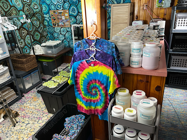 100% Cotton Swatches of Dharma Trading Co. Fiber Reactive Procion Dyes -  Paradisiac Psychedelic Tie Dye Shop