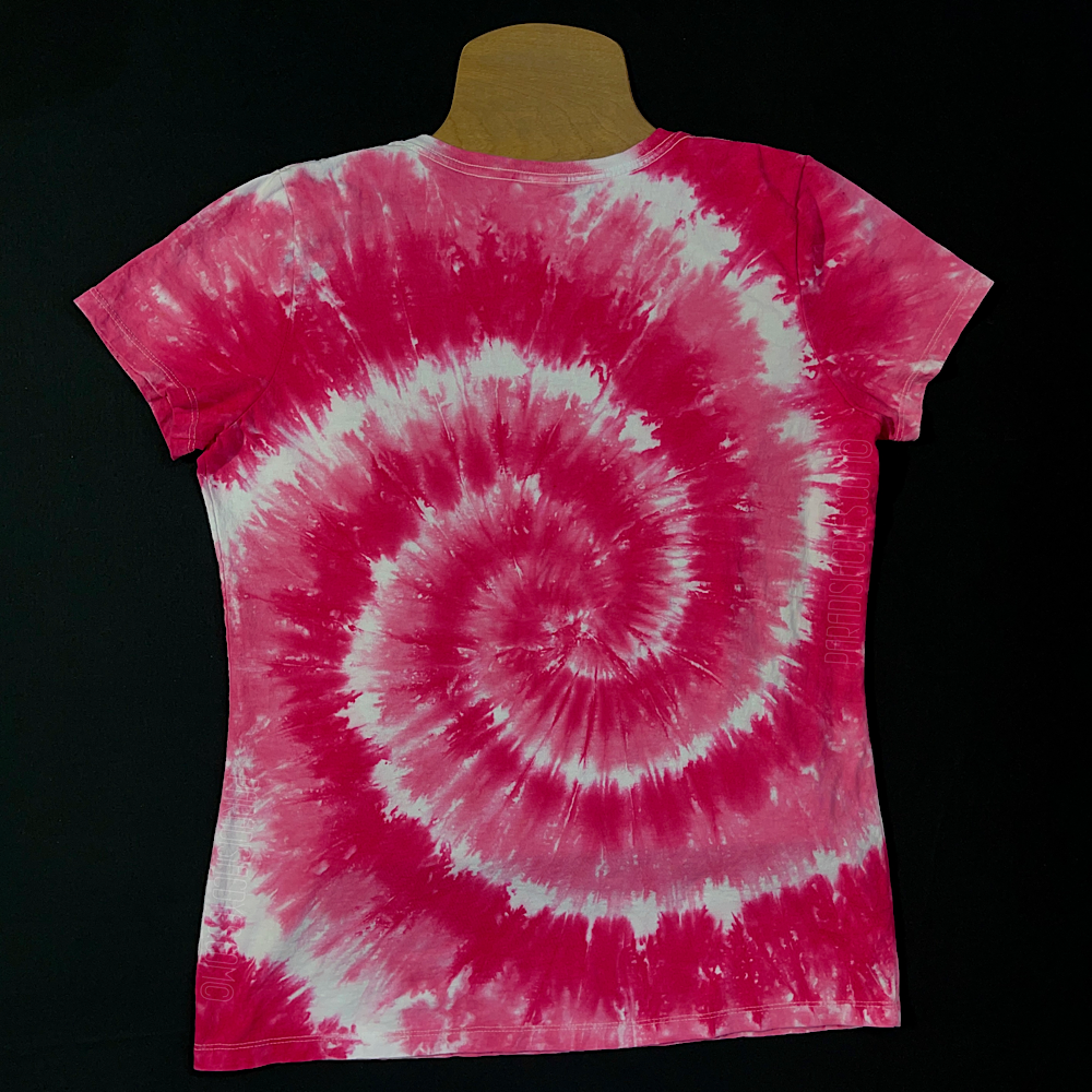 Tie-Dye Designs: Powder Pink Amazing Splits! Incline Spiral Ice Dye 