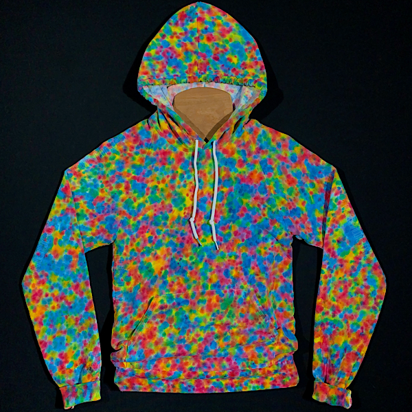 Size 2XL Rainbow Splatter Pattern Tie Dye Zip-Up Hoodie - Paradisiac  Psychedelic Tie Dye Shop