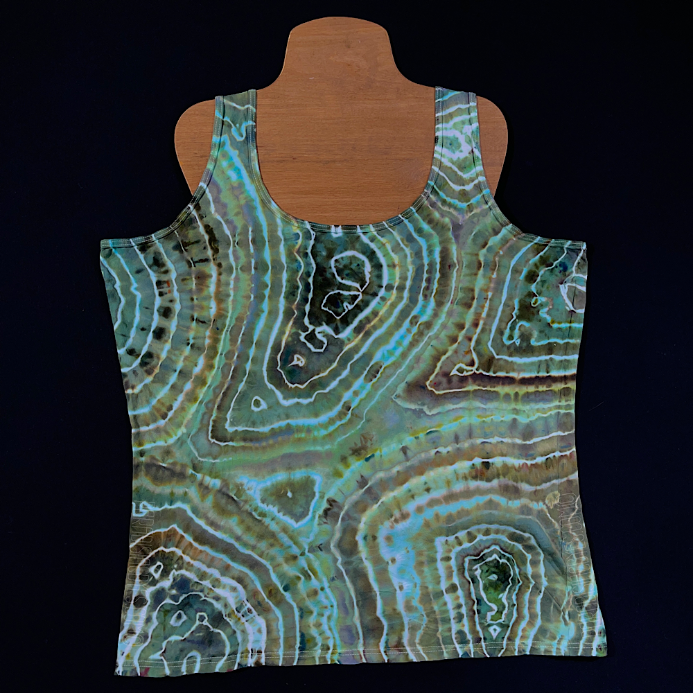 Women's XL Lapis Lazuli Geode Pattern Tank - Paradisiac