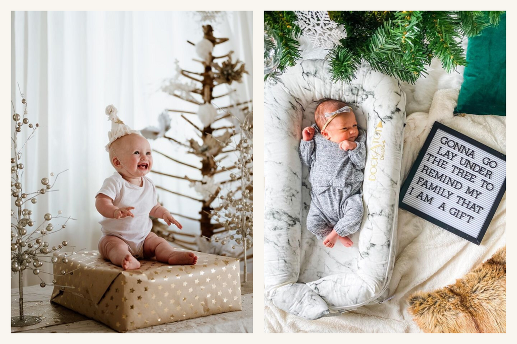 15 *Ridiculously Cute* Baby’s First Christmas Photo Ideas (That You Can DIY!)