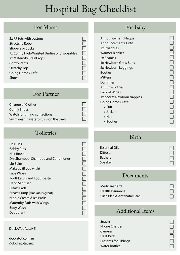 The Essential Newborn Baby Hospital Bag Checklist