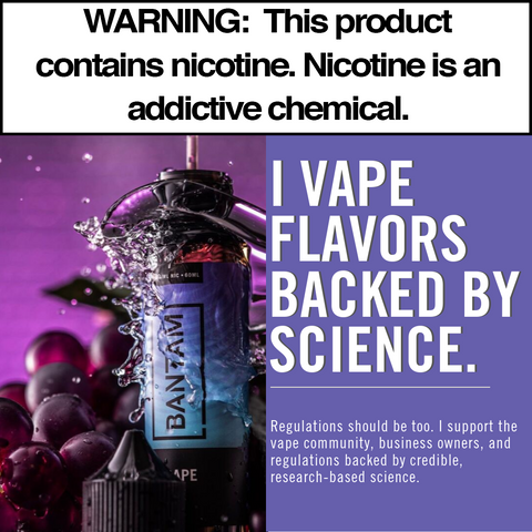 Bantam eJuice Best Flavors Backed By Science Regulations purple