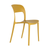 Set 2 scaune plastic galben cu spatar decupat Sina