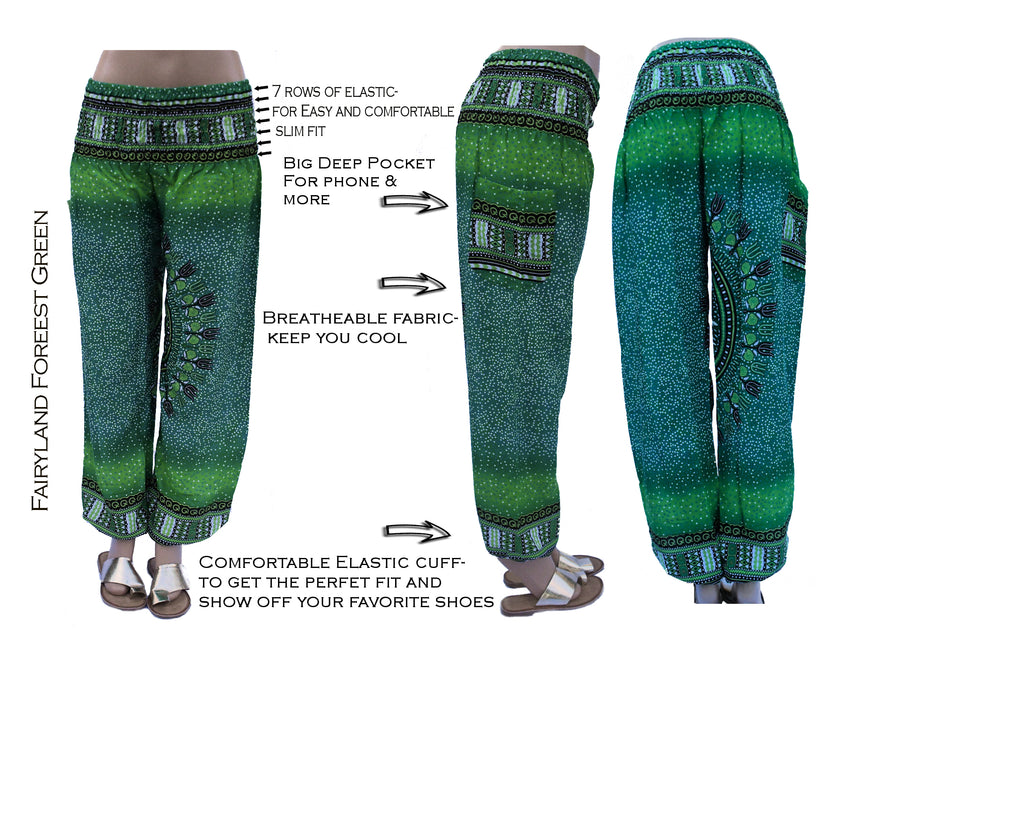 Harem Thai pants green