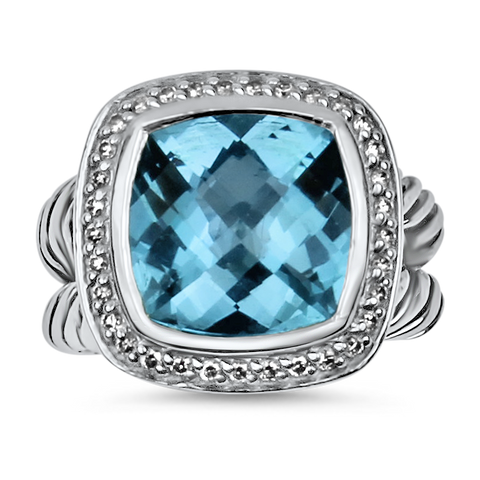 David Yurman Blue Topaz Ring