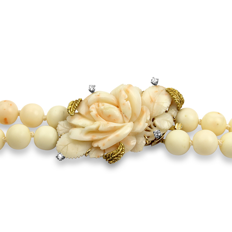 Beaded Loop Link Baguette - Creme Creme