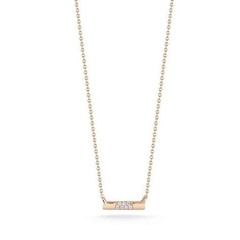 Rose Gold and Black Bar Necklace Set