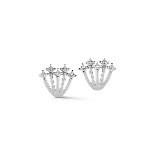 Dana Rebecca Designs Millie Ryan Princess Cut Diamond Studs - White Go