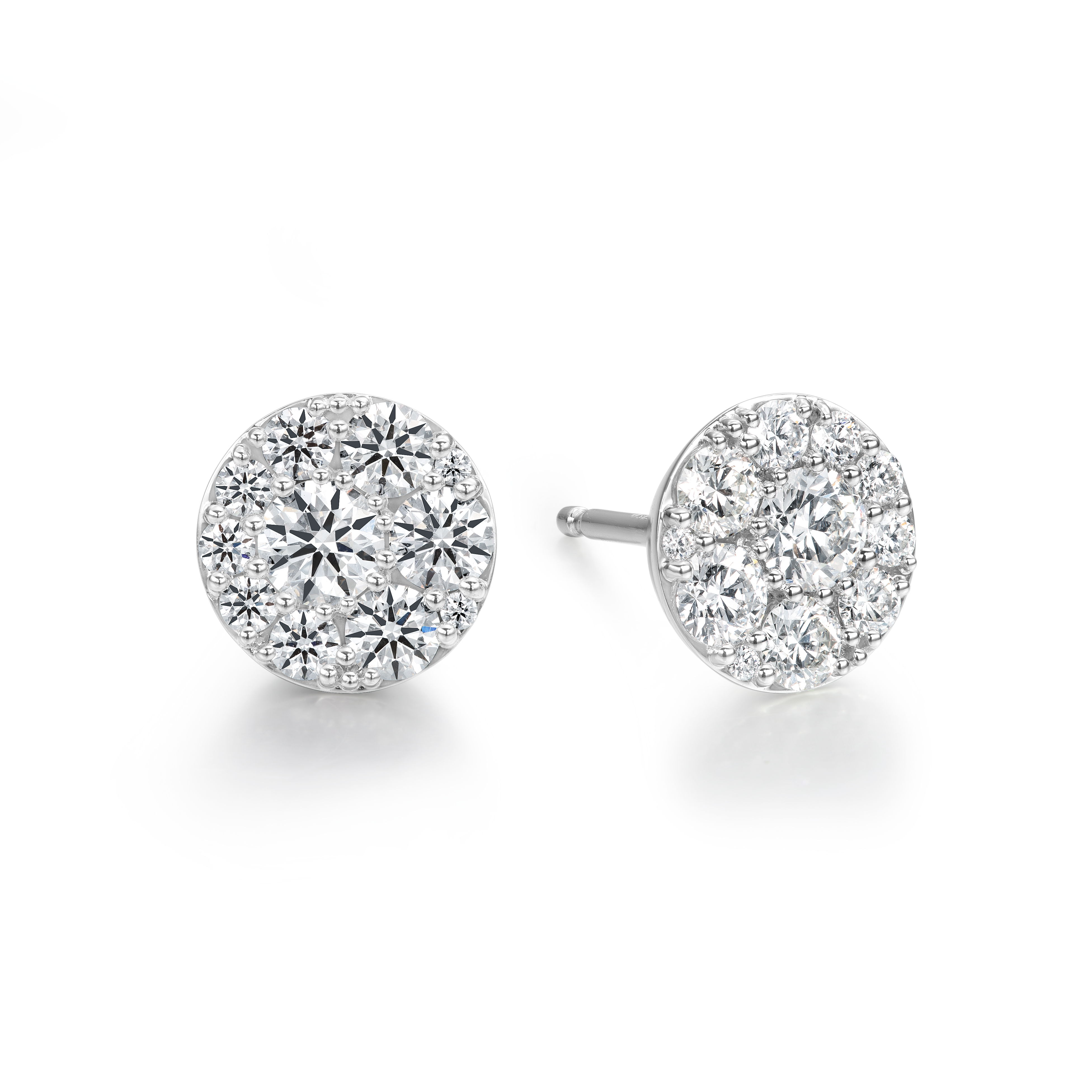 18K White Gold Round Diamond Stud Earrings (1 ct. tw.)