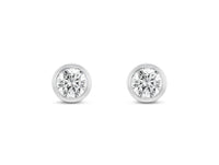 Lightbox 2ctw Lab Grown Diamond Halo White Gold Stud Earrings