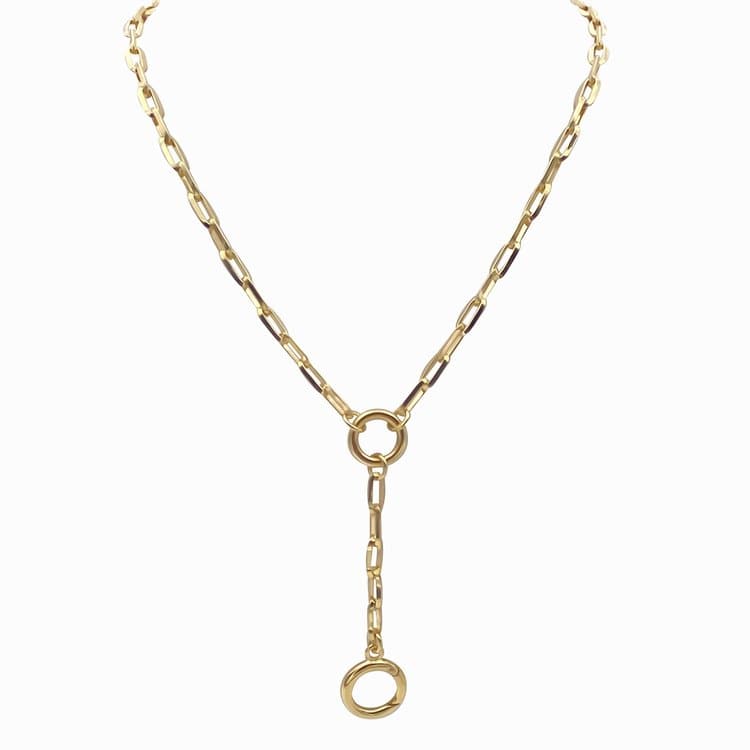 Gold Lariat Necklace Y Lariat Necklace Chunky Link Necklace 