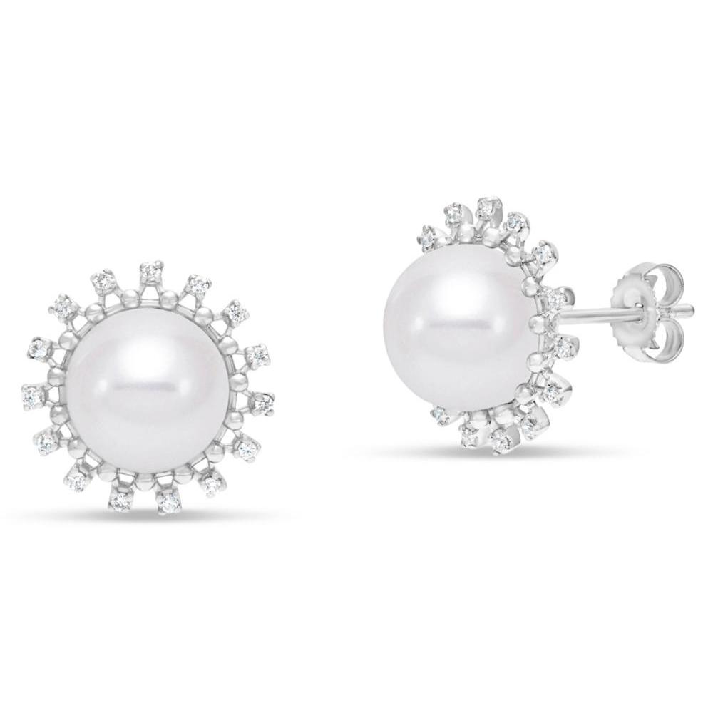 Snowflake Pearl Earrings