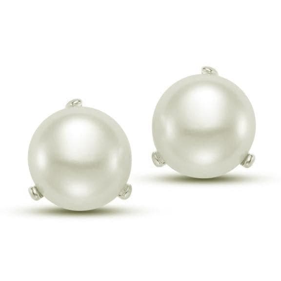 Statement Freshwater Pearl Button Earrings